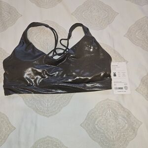 Athleta Shine Gunmetal Solace Sports Bra